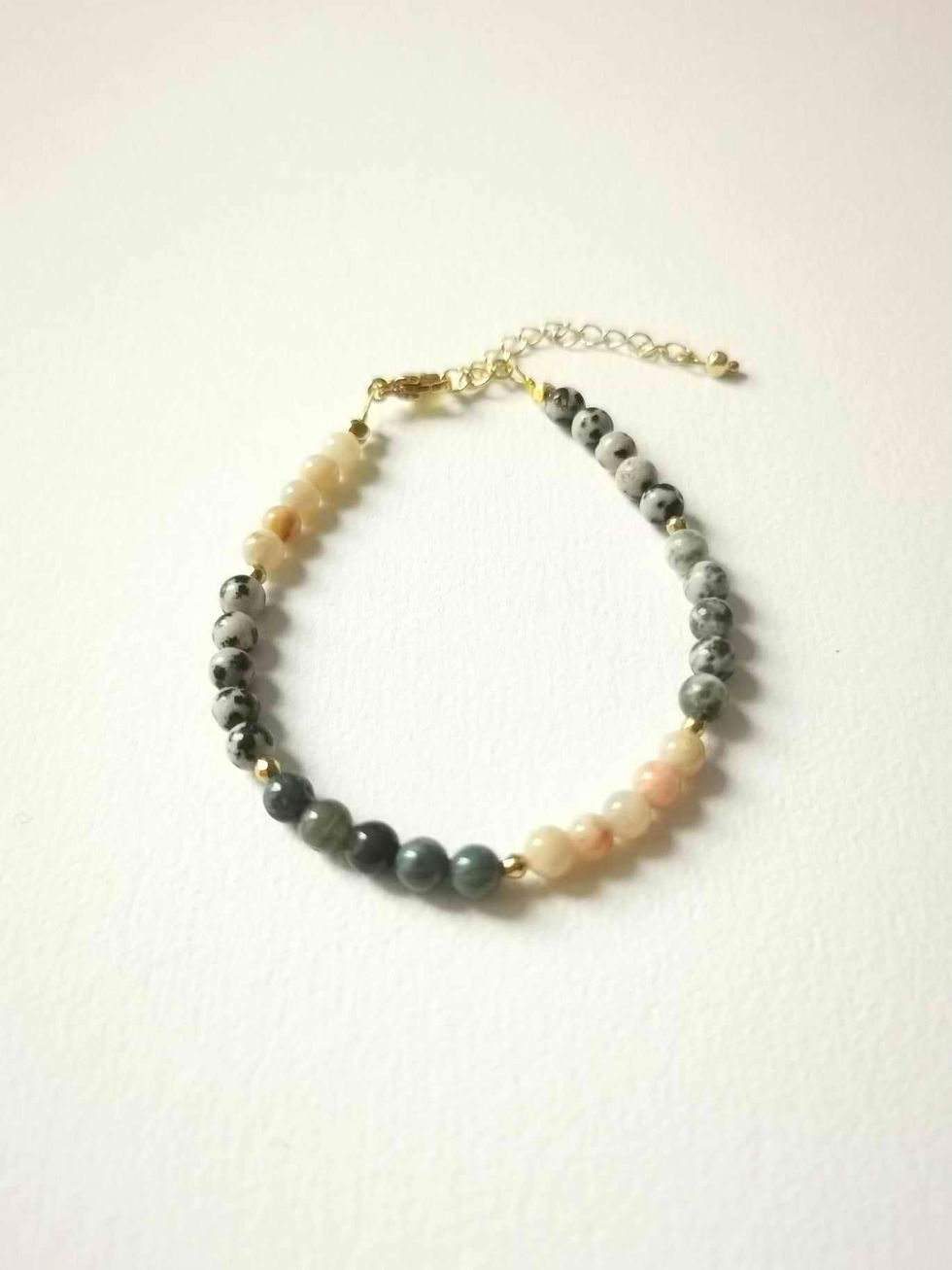 Miniature : Bracelet sunstone et jaspes