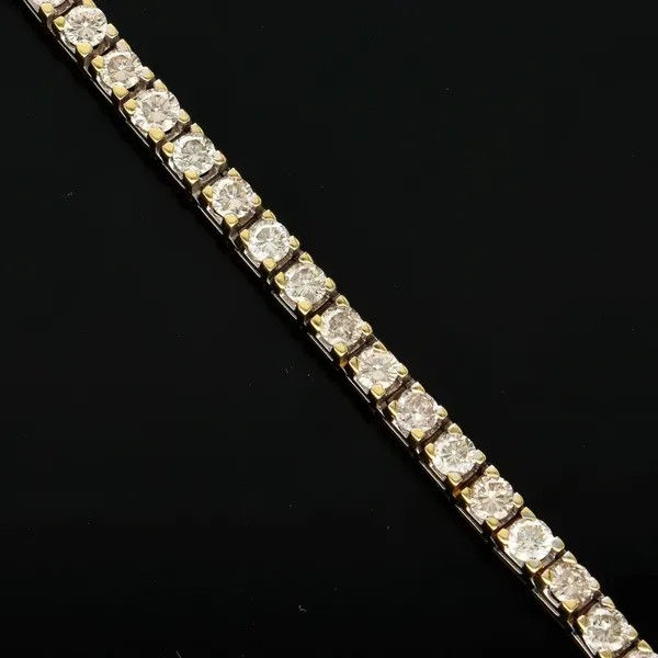 Thumbnail: 18ct Gold Diamond Tennis Bracelet, 9.75ct Hallmarked