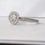 Thumbnail: White Diamond Halo Engagement Ring, 18k White Gold