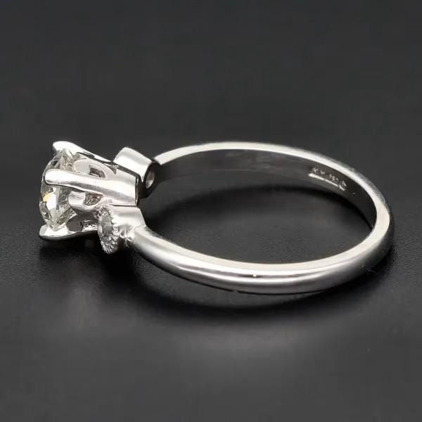 Thumbnail: Platinum Old Cut Diamond Engagement Ring