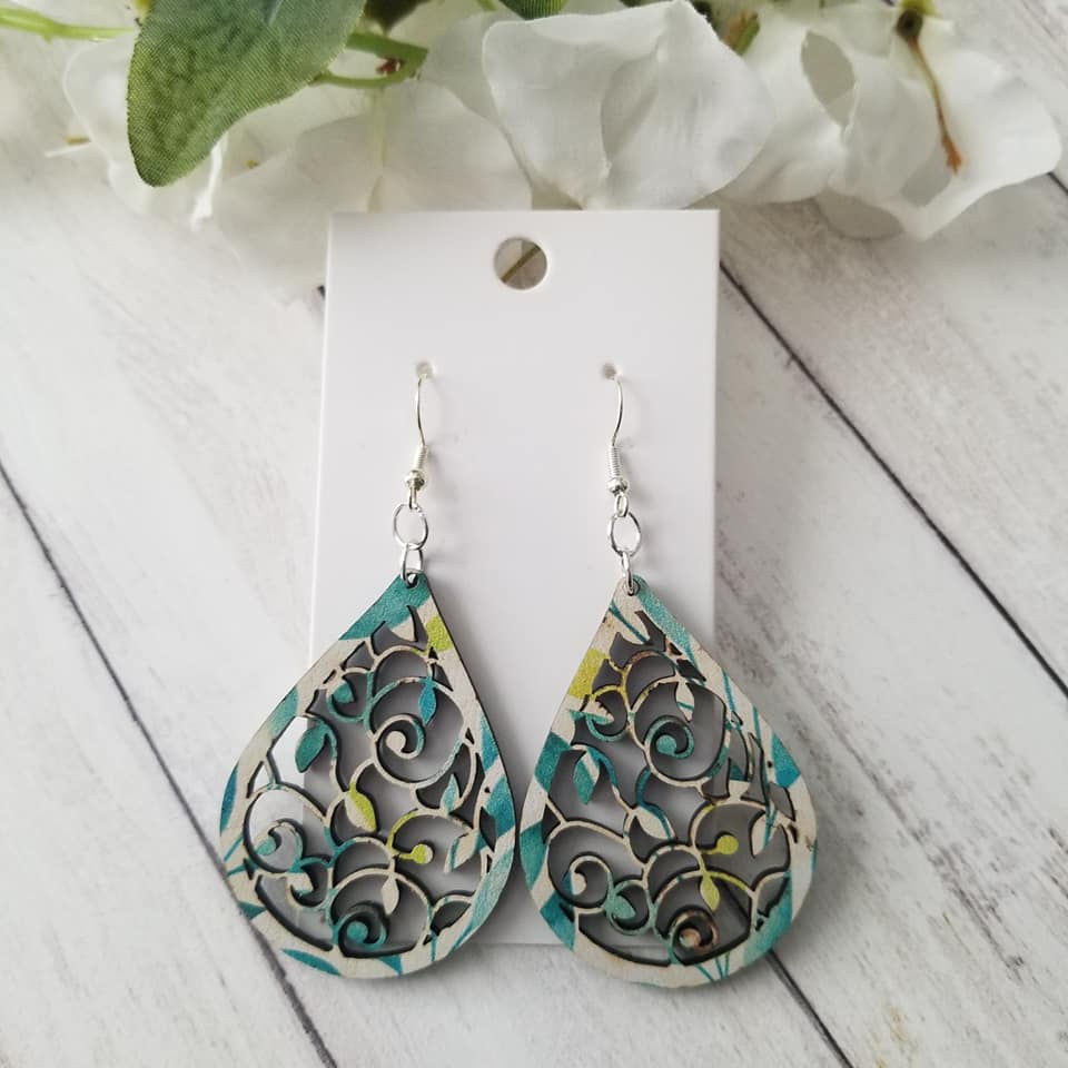 Floral Vine Teardrops