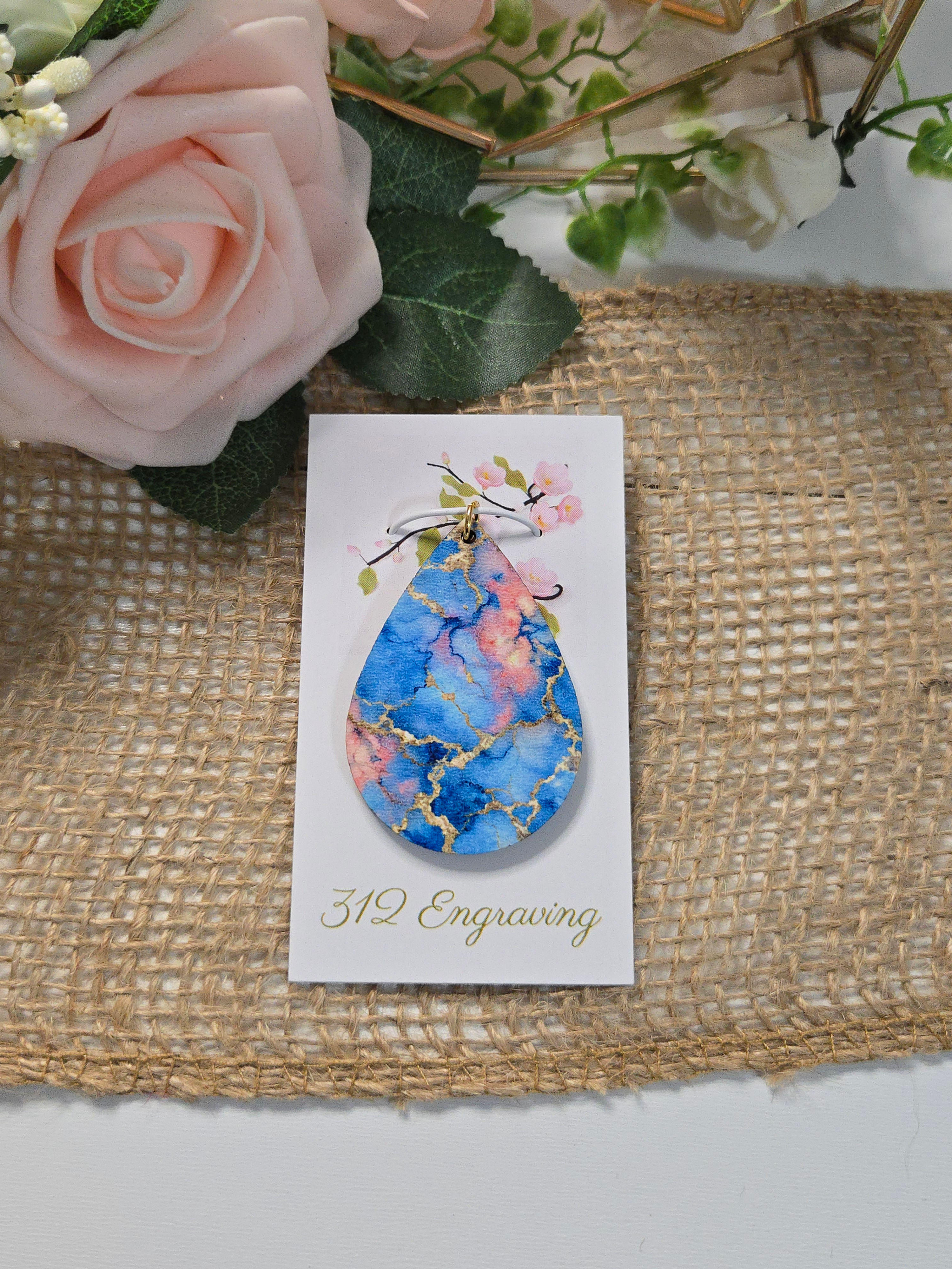 Marbled 6 - Pendant No Chain