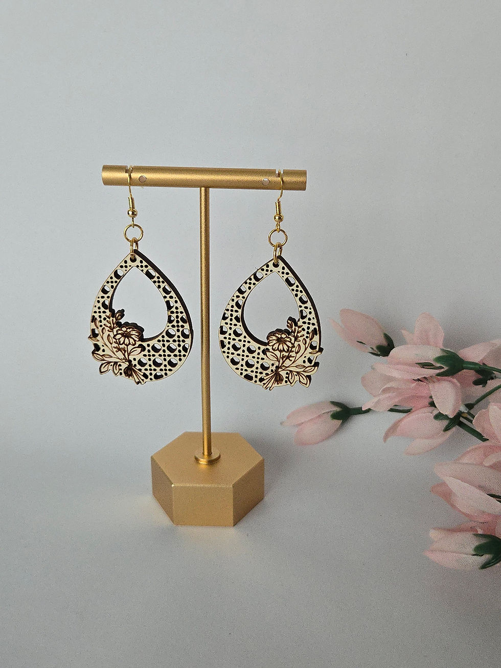 Thumbnail: Flower Basket Earrings