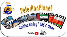 Peterpanplanet motorcycle tour video on YouTube arabian harley, Oman Dubai and UAE on a Harley Davidson motorcycle