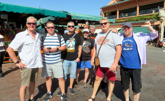 Happy bikers on holiday in Morocco