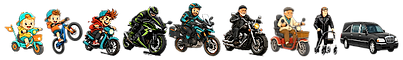 Male bikers timeline 2.png