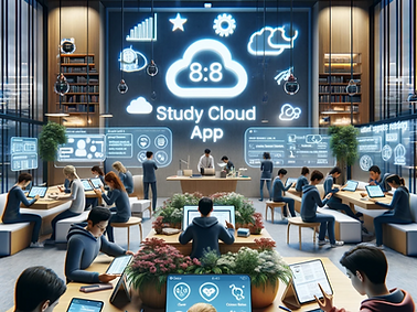 a group of people working on the Application on cloud