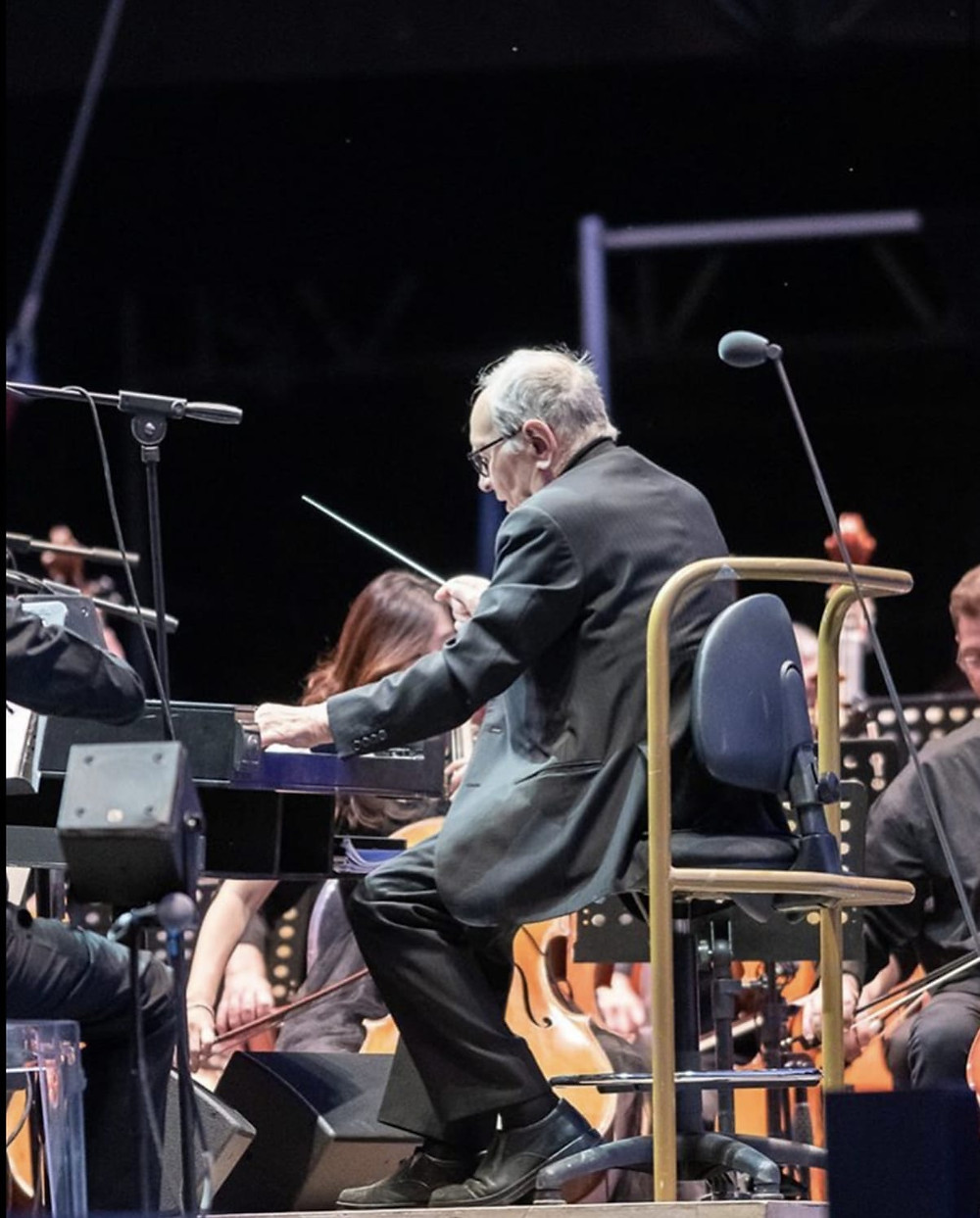 Ennio Morricone durante il concerto al Lucca Summer Festival