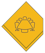 Icon of a board meeting table