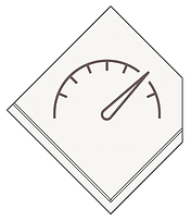 Visual of a dashboard on a white paper napkin