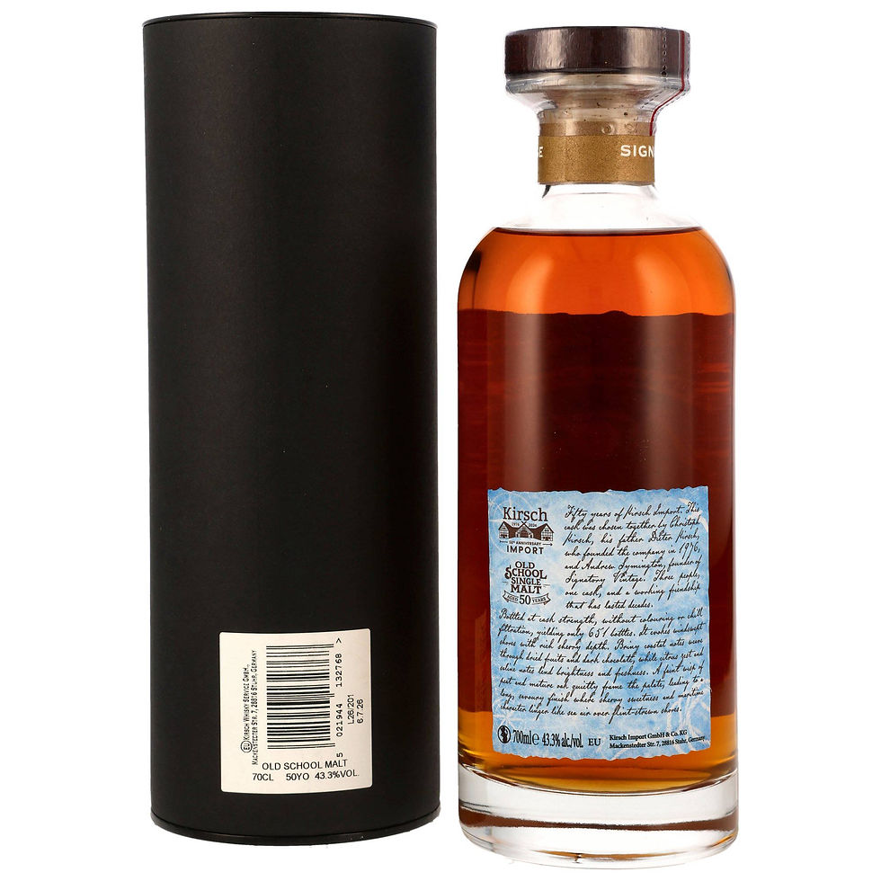 Miniaturbild: Old School Single Malt 50 y.o. - Sig Vintage - 50th Anniversary Kirsch Import