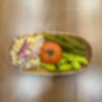 platter of pickled vegetables in a barrel