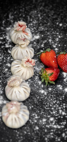 Khinkali with strawberry