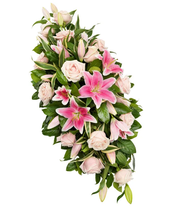 Rose And Lily Coffin Spray 