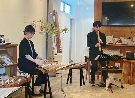 内田歌嵯繭お箏演奏で尺八とコラボ