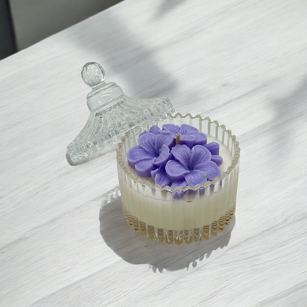 Thumbnail: Plumera Floral Candle in Glass Jar