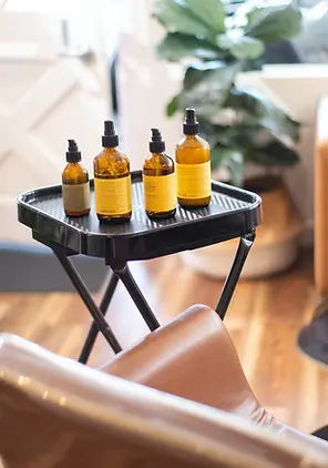 Relax and unwind in our luxurious salon chair during your hair transformation.