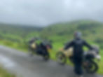 Suzuki DR650's. What a beautiful valley view in North Wales! AvVida.co.uk