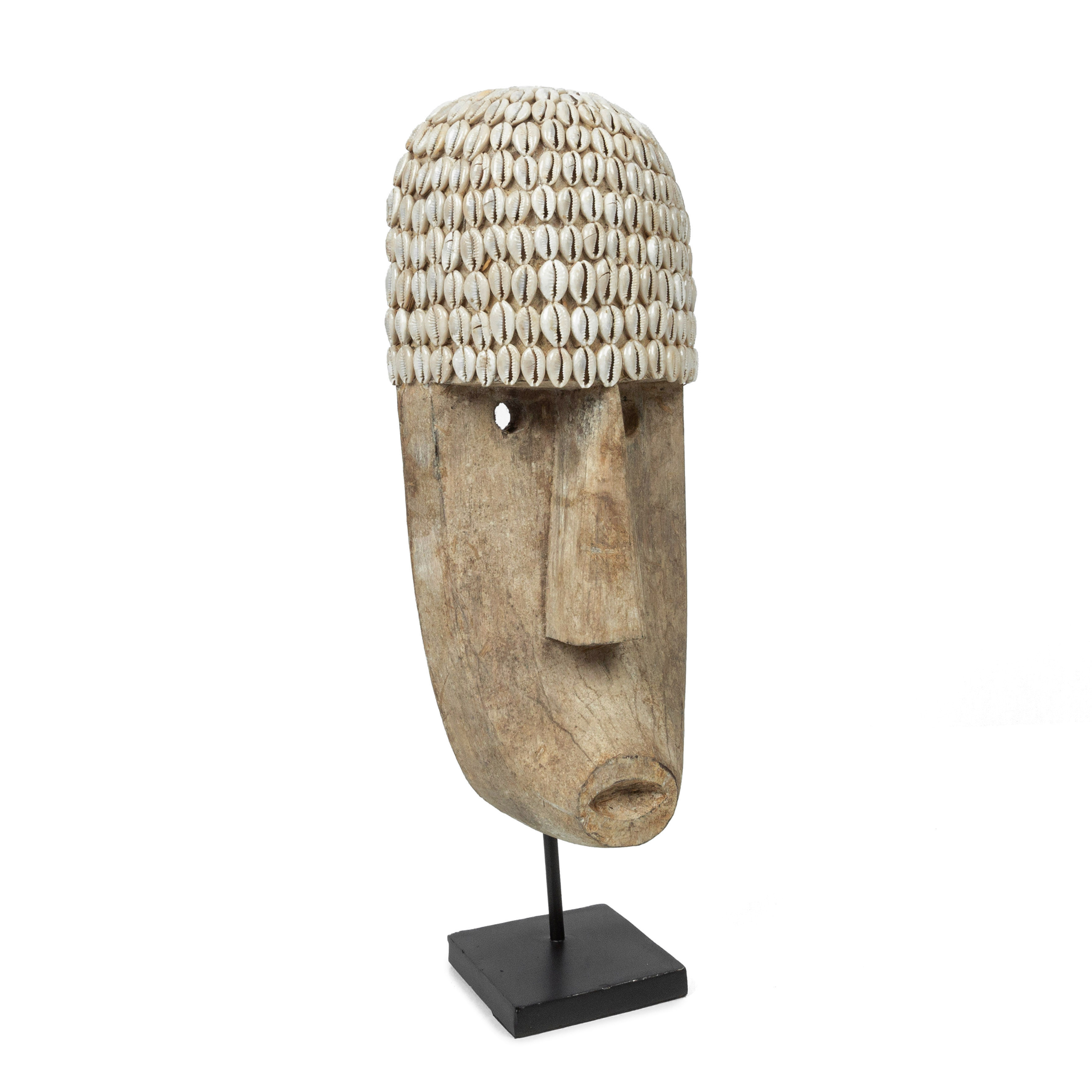 THE COWRIE MASK ON STAND - Large