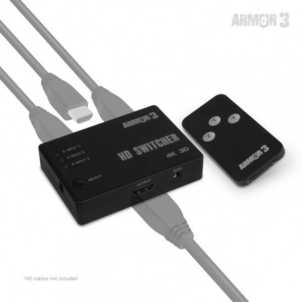 Miniatura: ReadyHub 3-Port HD Switcher for HD Game Consoles and Devices - Armor3