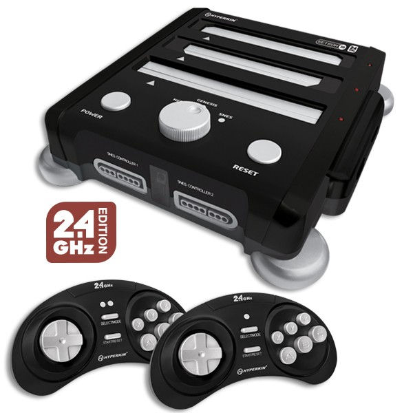Miniatura: RetroN 3 Gaming Console 2.4 GHz Edition for SNES_ Genesis_ NES (Onyx Black) - Hy