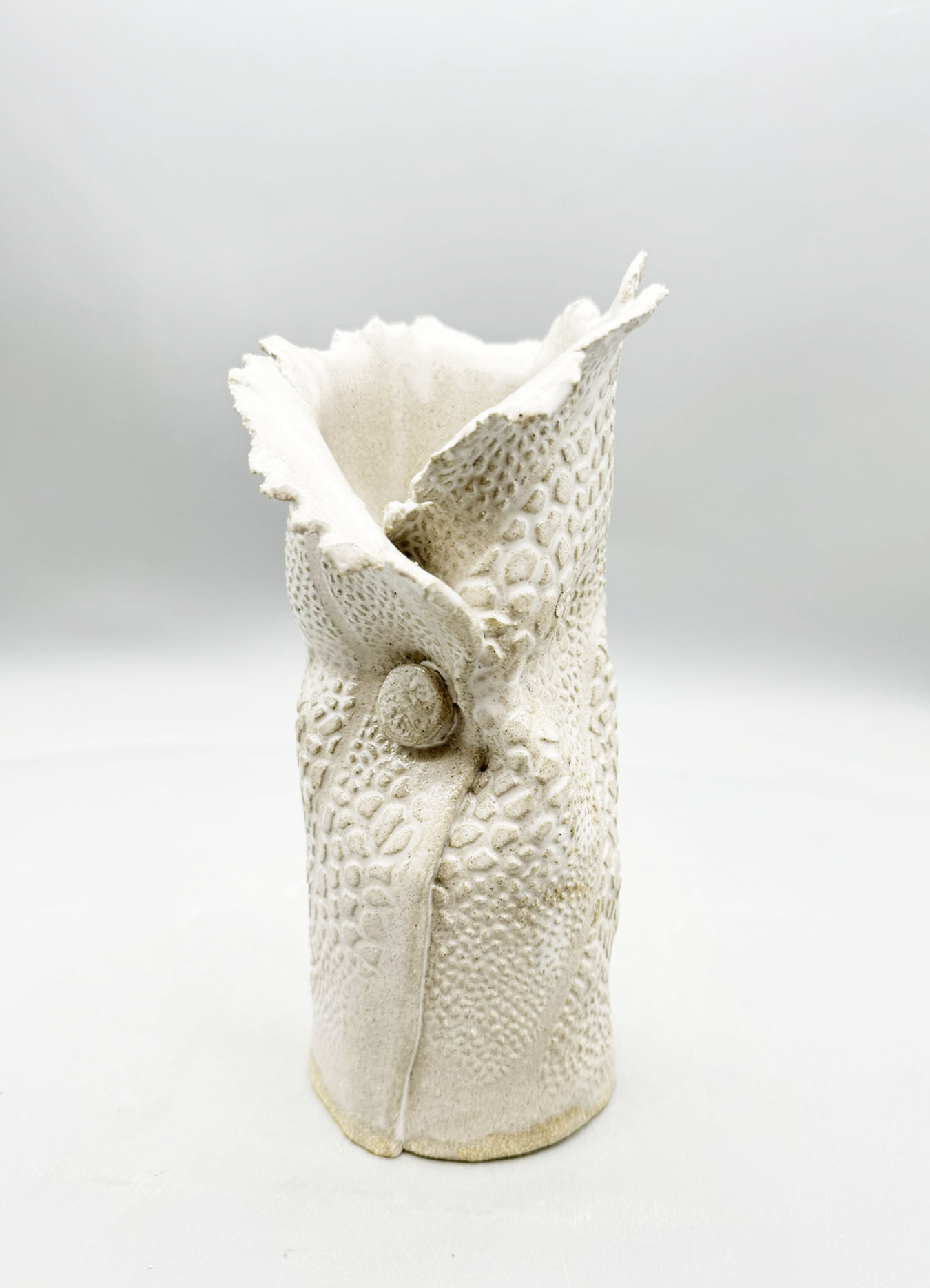 White Vase with Button