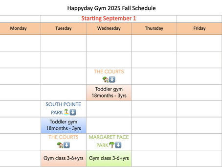 New school term updates and upcoming camps