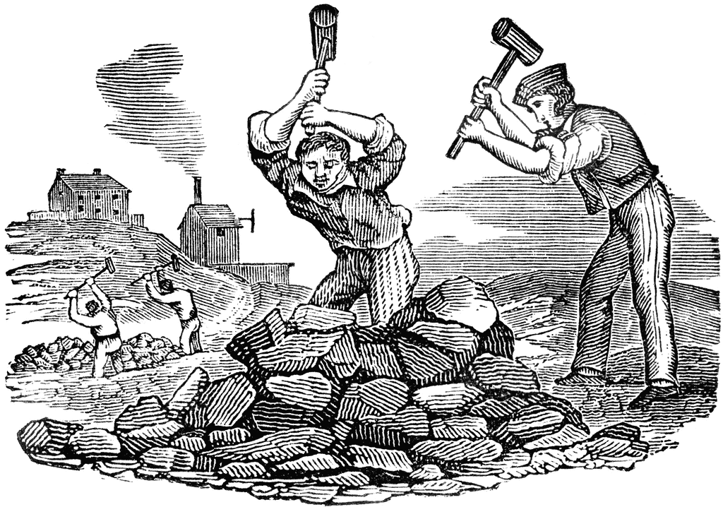 Breaking rocks