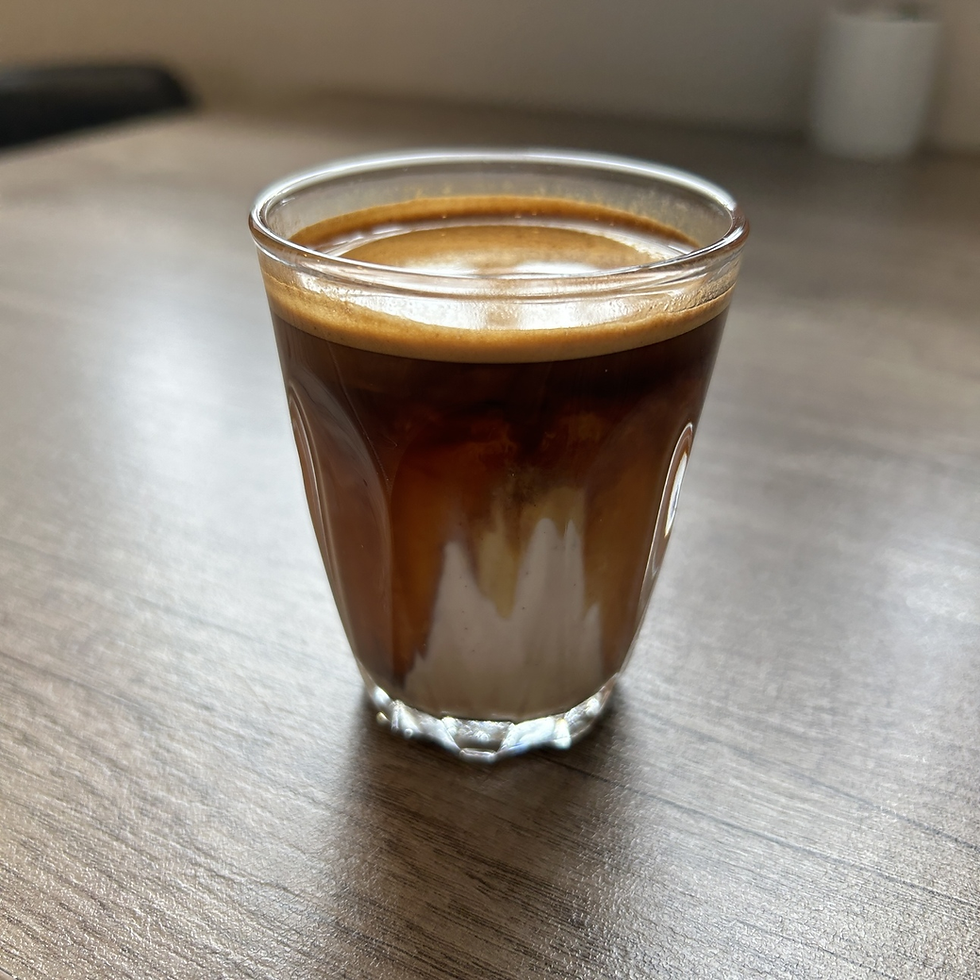 Cortado version of “dirty coffee” image by me