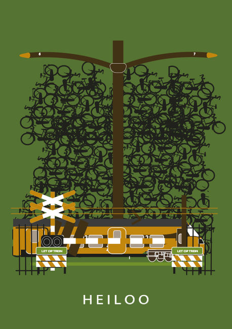 Station Heiloo, gelegen aan de westkant van Heiloo, nabij de kruising van de Kennemerstraatweg en de Stationsweg. Het station beschikt over een ruime fietsenstalling met dagelijks duizenden gestalde fietsen
