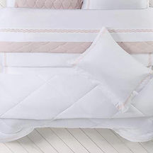 EDREDOM KING LA TARSIA BRANCO E SOFT ROSE 250X250