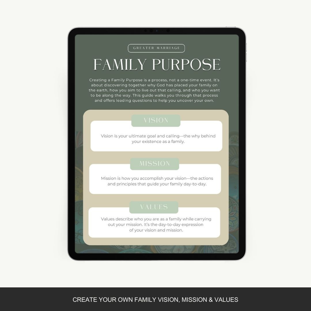 Family Purpose Template