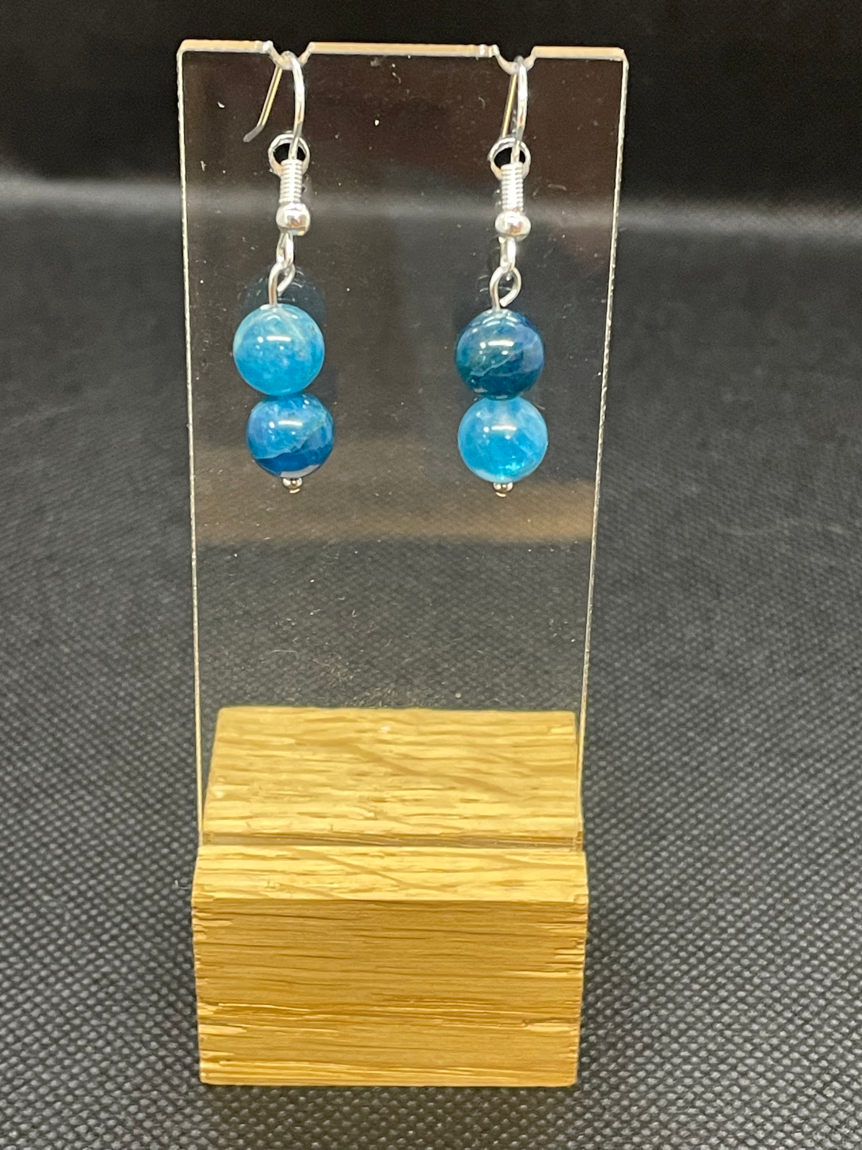 💙 Boucles d’oreilles Apatite – Inspiration & Clarté 💙