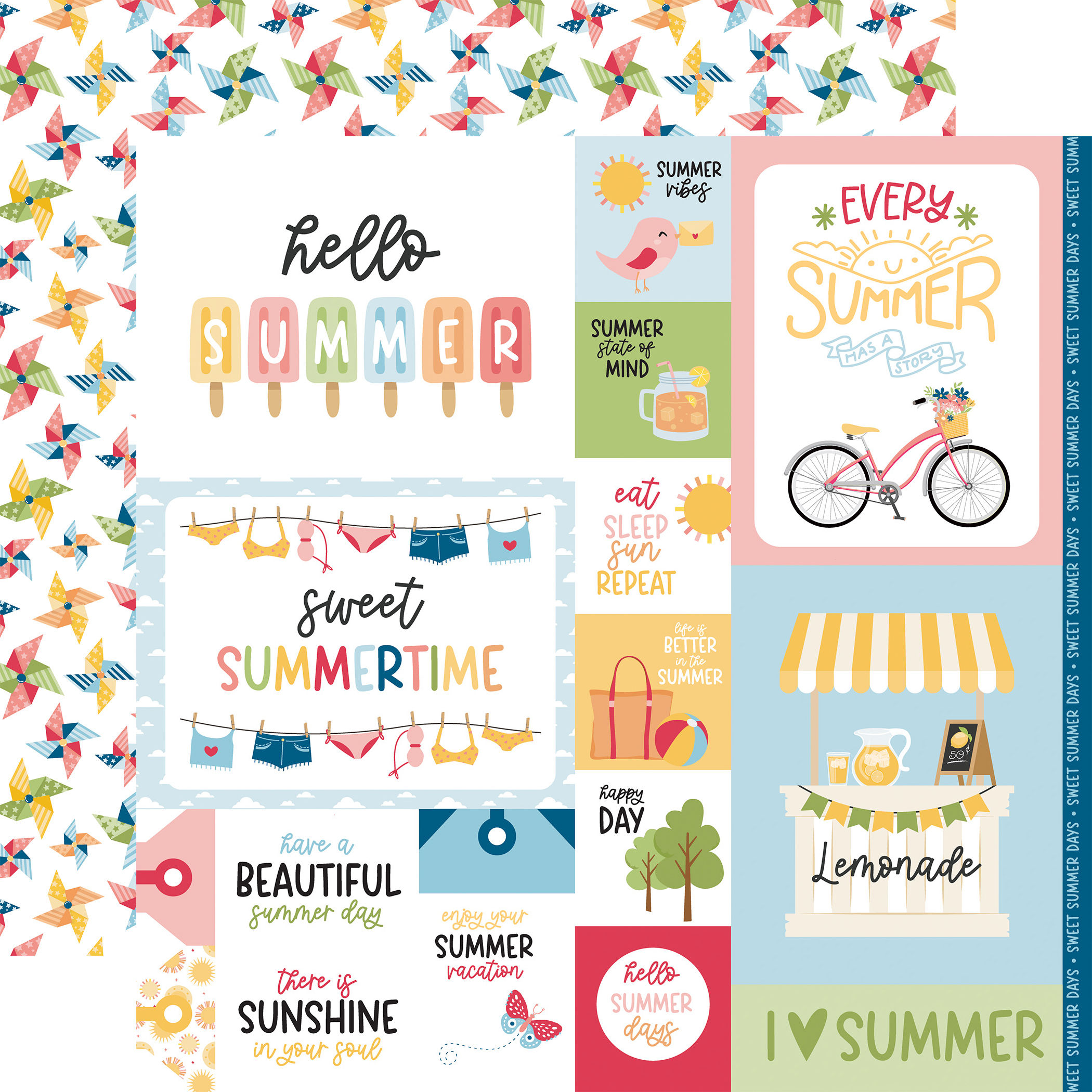 Echo Park Have A Great Summer - Multi Journaling Cards 12x12 Paper