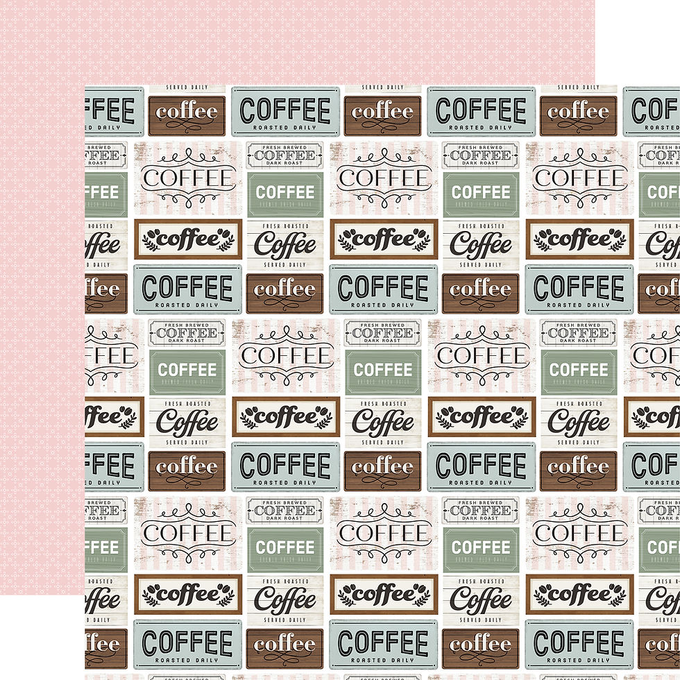 Thumbnail: Carta Bella Coffee Shop - Coffee Shop Signs 12x12 Paper