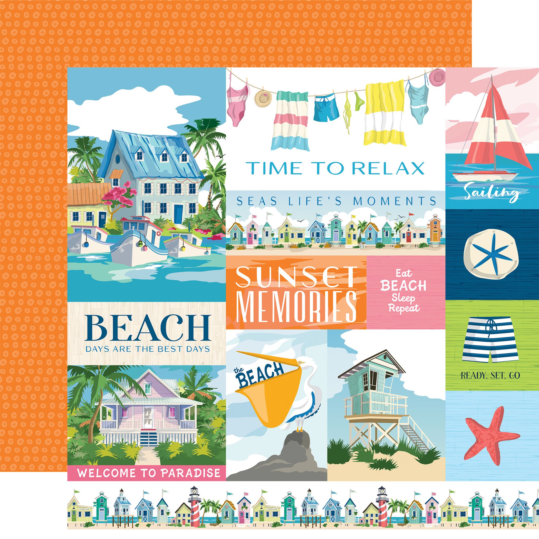 Carta Bella Beach Town - Multi Journaling Cards 12x12 Paper