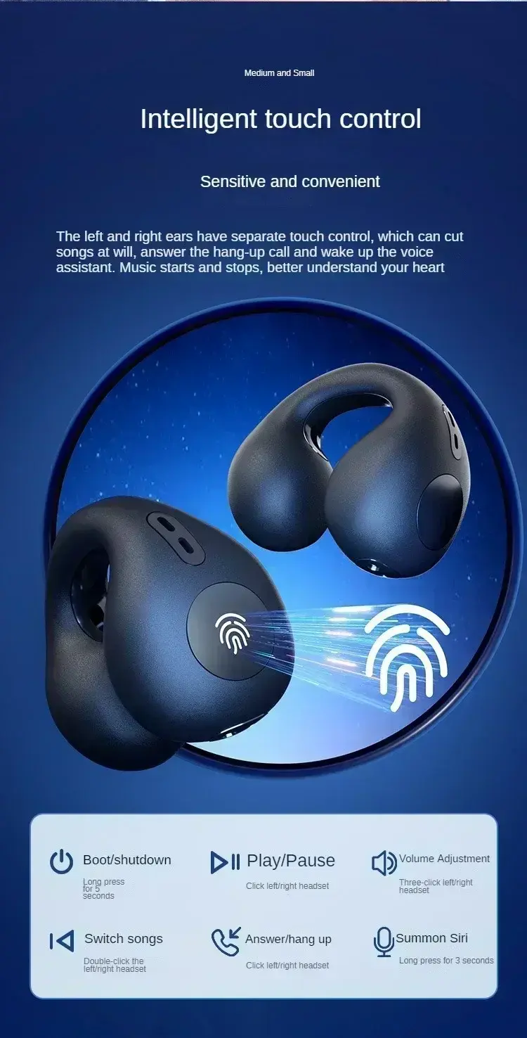 Miniatura: Original T75 TWS Touch Control Wireless Headphones Bluetooth Earphones Sport Ear