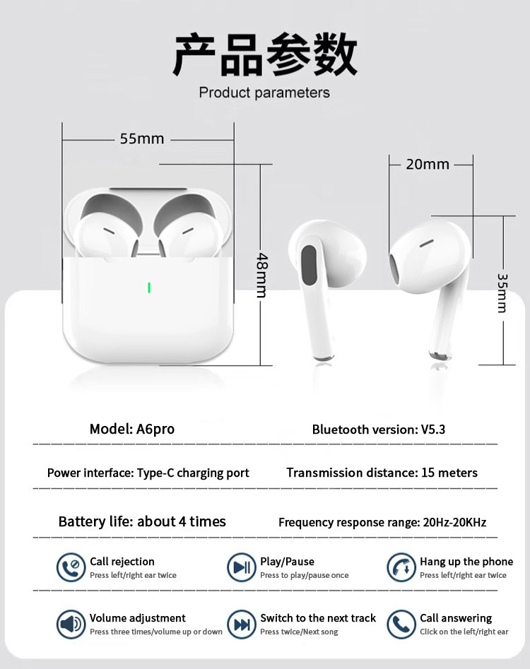 Miniatura: New Air Pro True Wireless Bluetooth Earphones Headphones HiFi Sound  Latency ANC
