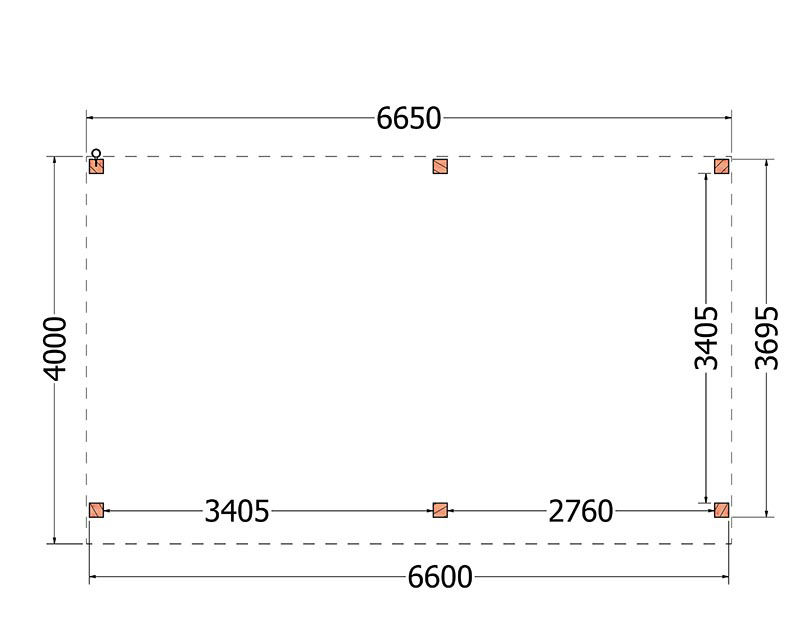 Thumbnail: Trendhout Douglas Overkapping Refter XL 665 x 400 cm