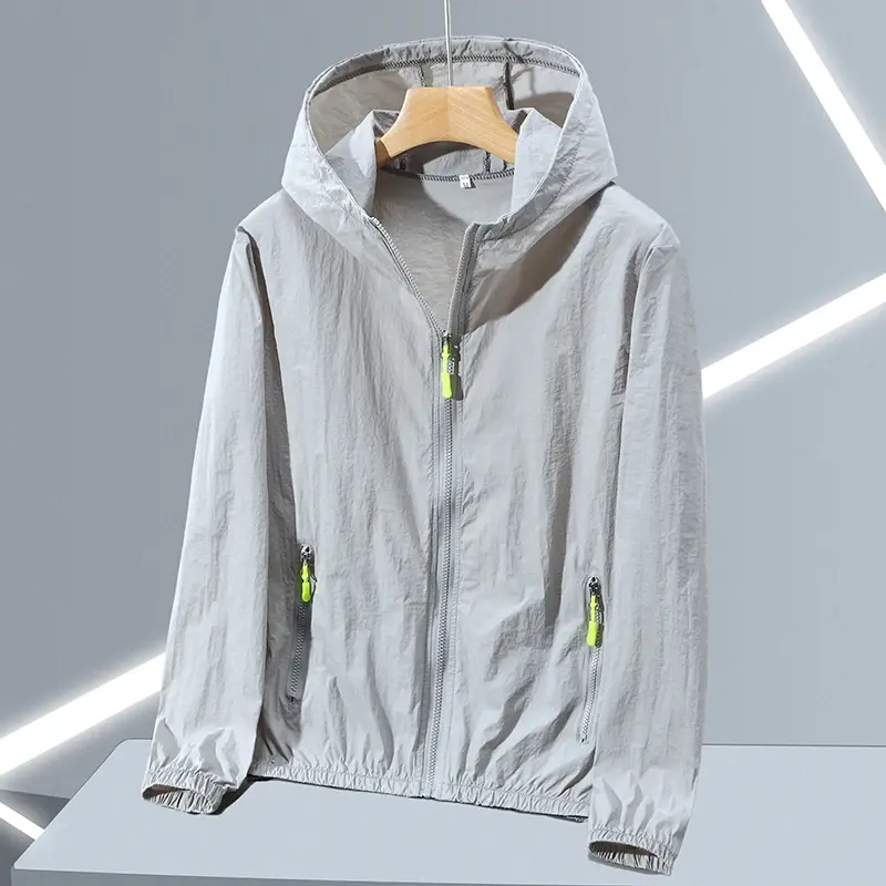 Thumbnail: Summer Thin Ice Silk Sun Protection Jacket for Men Fashion Hooded Sports Uv
