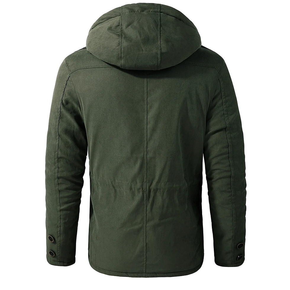 Thumbnail: Winter Fleece Parkas Men Warm Windproof Jackets Thick Hooded Parka Coat Mens Fur
