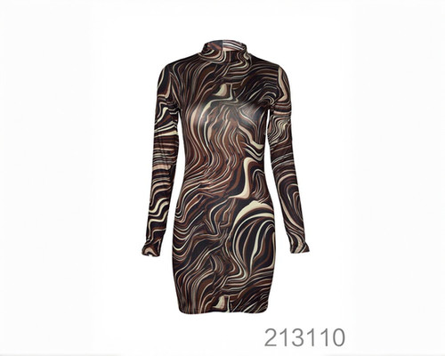knee length dresses for ladies Onaki Long Sleeve Mini Dress in Mini Sequin Black
