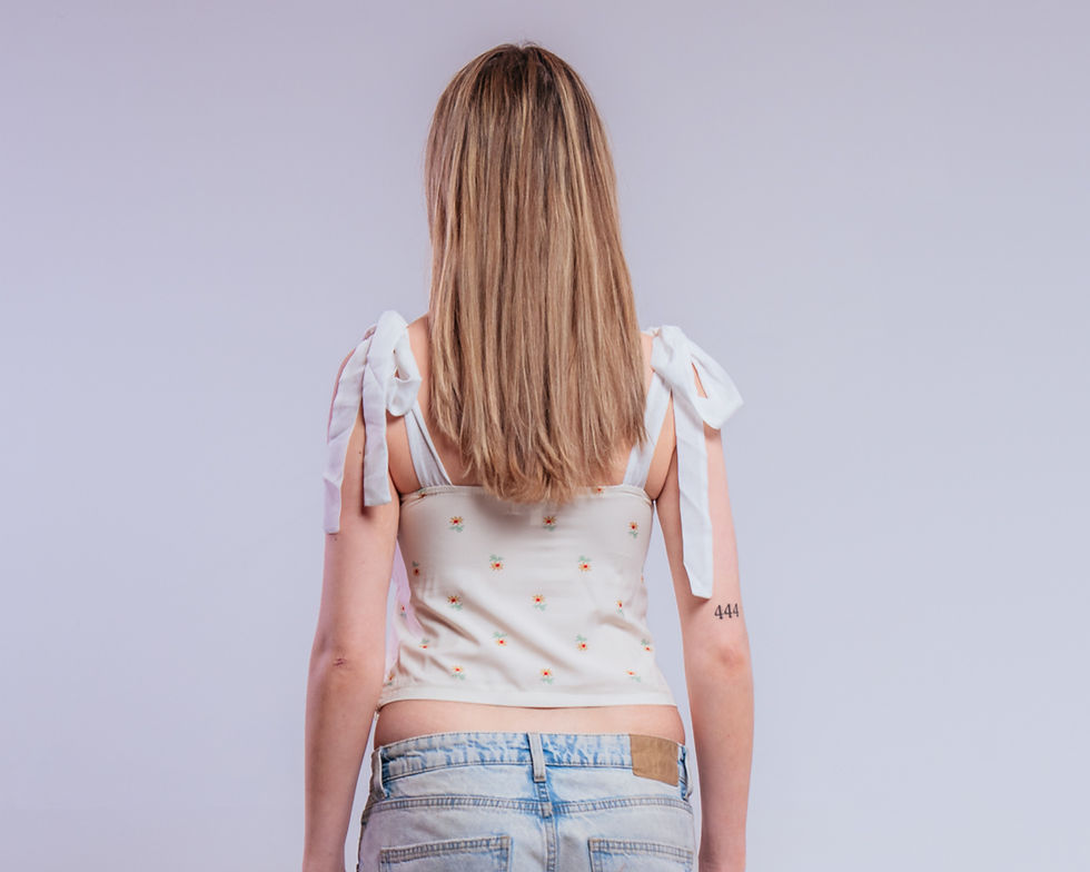 Thumbnail: Daisy Floral Bow Tie Top