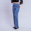 Thumbnail: Navy High Waisted Straight Leg Knit Pants