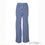 Thumbnail: Navy High Waisted Straight Leg Knit Pants