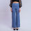 Thumbnail: Navy High Waisted Straight Leg Knit Pants