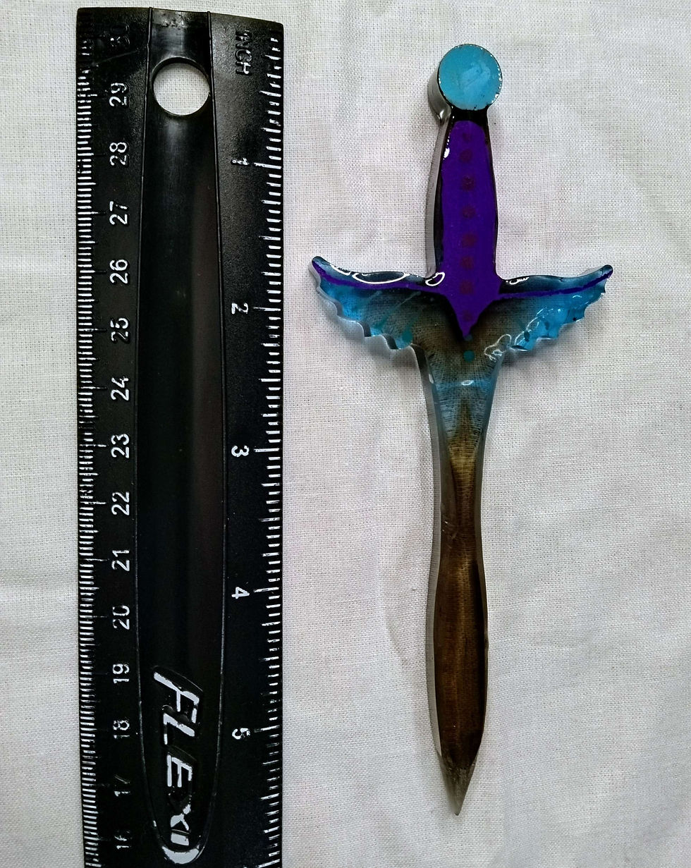 Thumbnail: Blue and Purple 5.5" Decorative Dagger 
