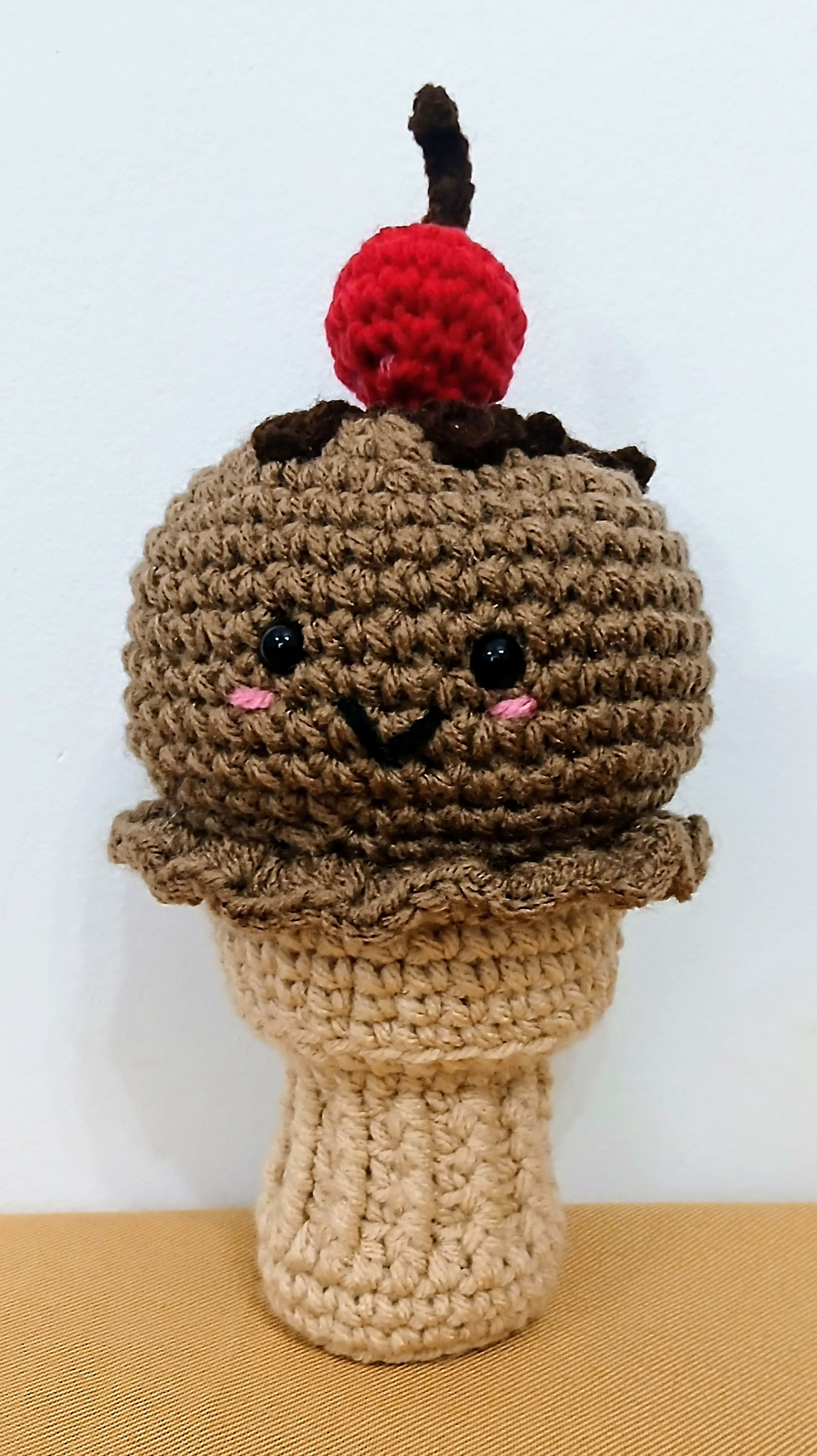 Chocolate Ice Cream Cone Plushie