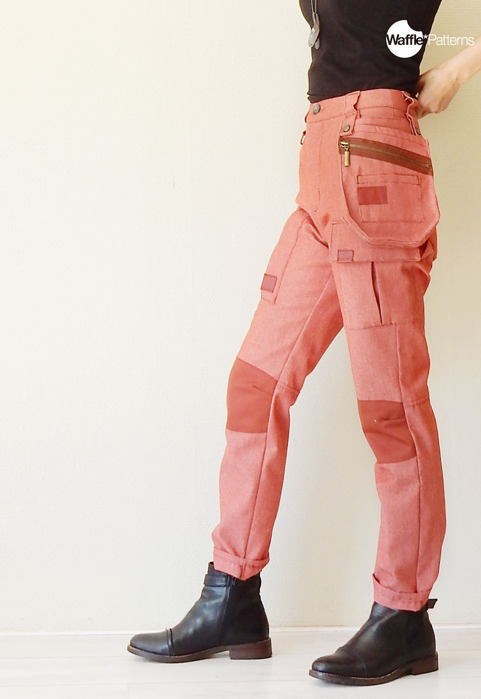 Thumbnail: Waffle Patterns pdf sewing patterns /Azuki work pants