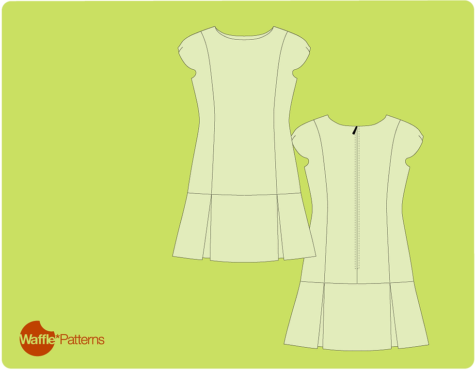 Thumbnail: Waffle Patterns sewing patterns Mini dress Brownie